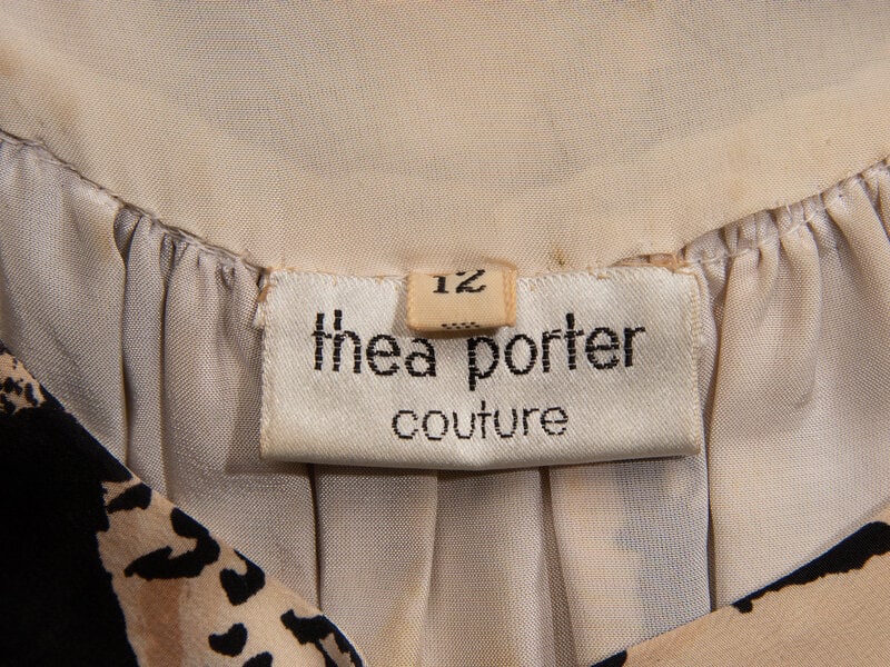 Thea Porter, Abstract Printed Silk Dress - 5