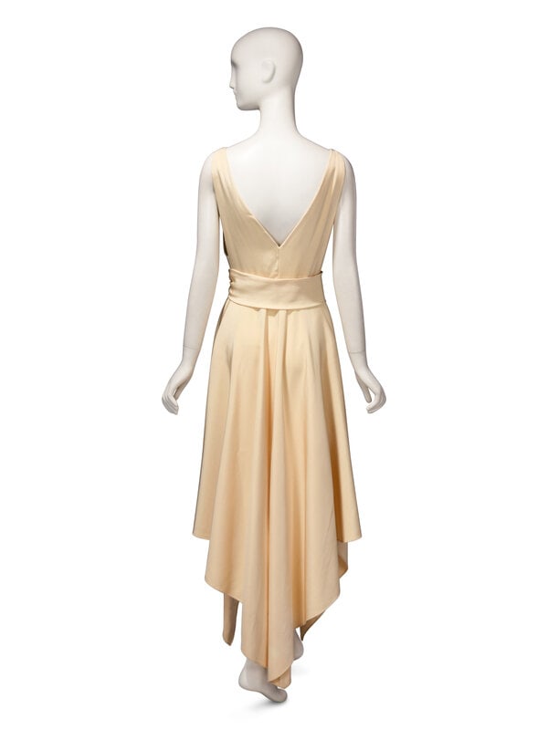 Guy Laroche Haute Couture, Cream Silk Wrap Dress - 3