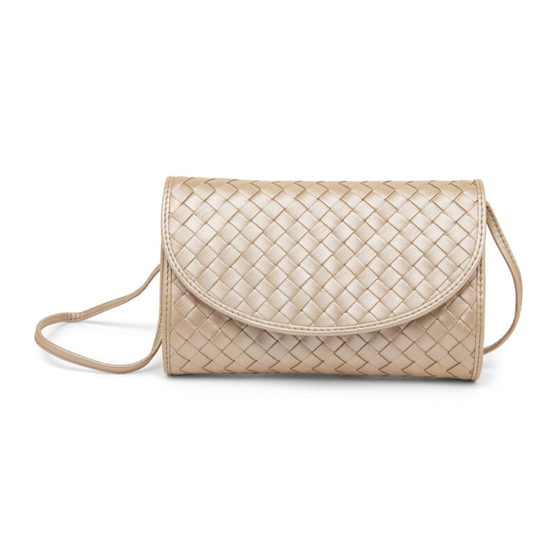 Bottega Veneta, Metallic Intrecciato Clutch/Shoulder Bag - 2