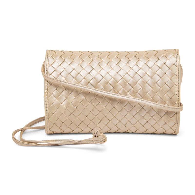 Bottega Veneta, Metallic Intrecciato Clutch/Shoulder Bag - 4