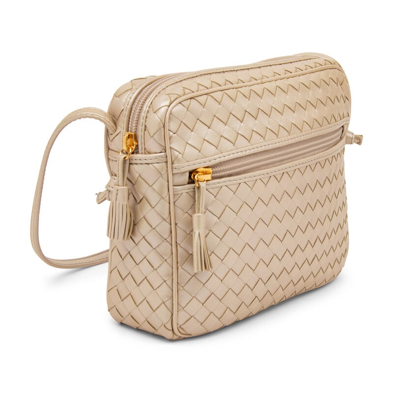 Bottega Veneta, Metallic Intrecciato Shoulder Bag  - 4