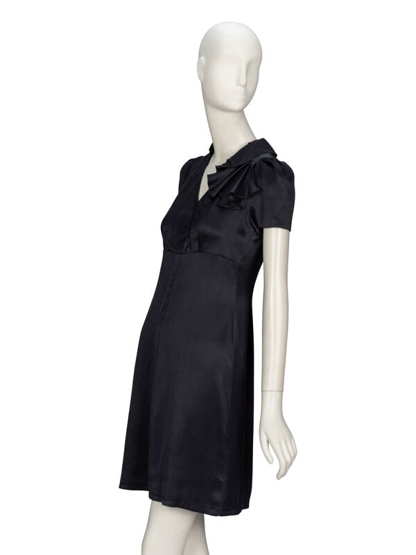 Prada, Deep Grey Satin Dress  - 2