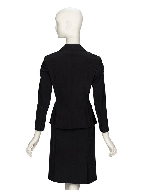 Prada, Black Twill Skirt Suit - 3