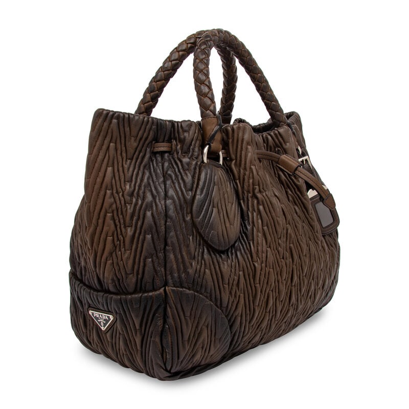 Prada, Chevron Quilted Leather Tote - 2