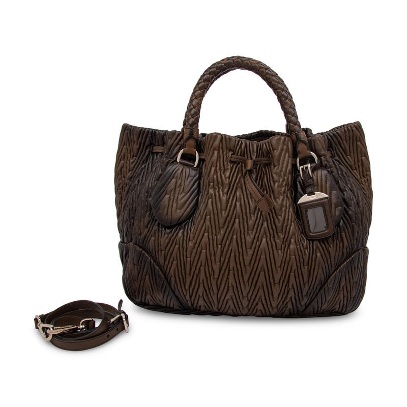 Prada, Chevron Quilted Leather Tote - 5