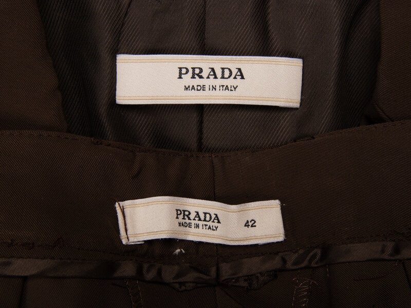 Prada, Khaki Twill Pantsuit - 4