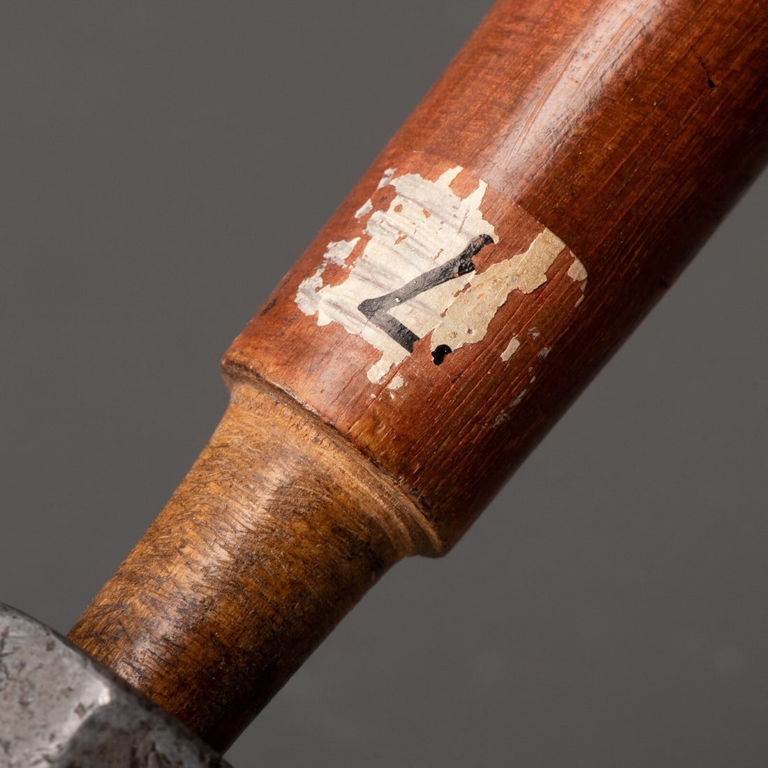 Monumental Ojibwe Calumet Pipe, with Fine Lead Inlay Burl Bowl - 8