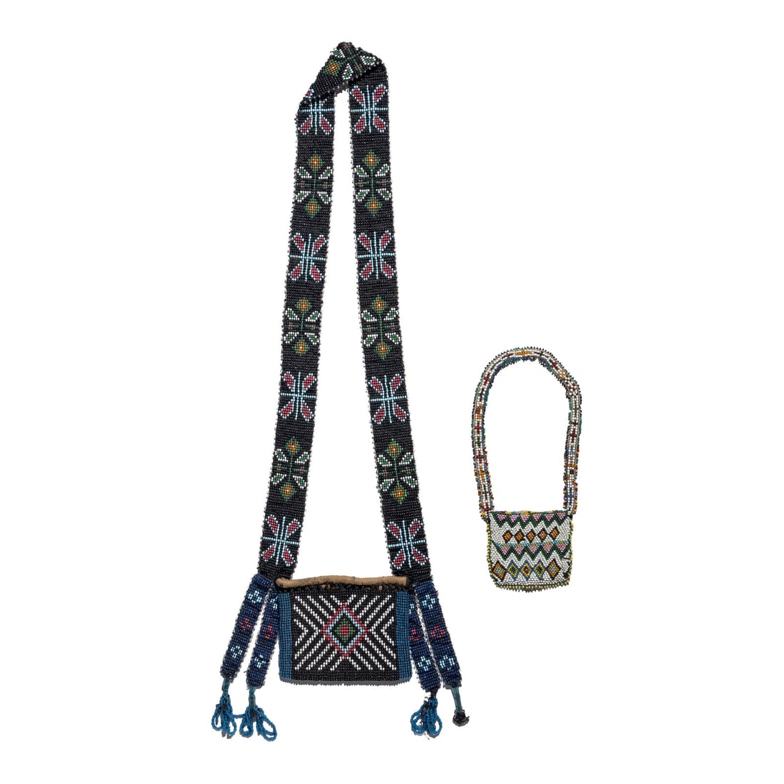 Kickapoo and Meskwaki Loom Beaded Charm Bags - 2