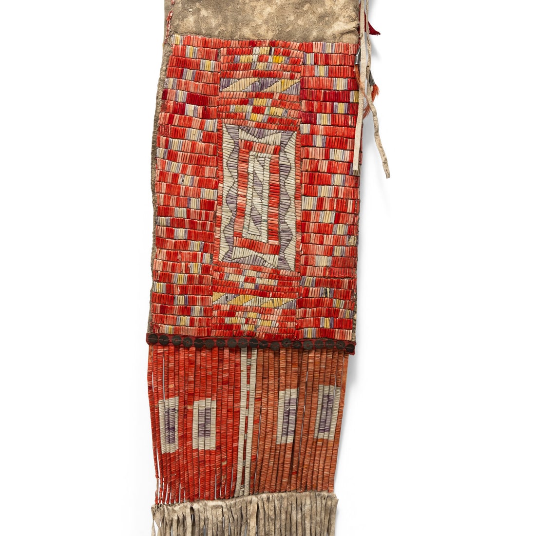 Mandan Quilled Hide Tobacco Bag - 2