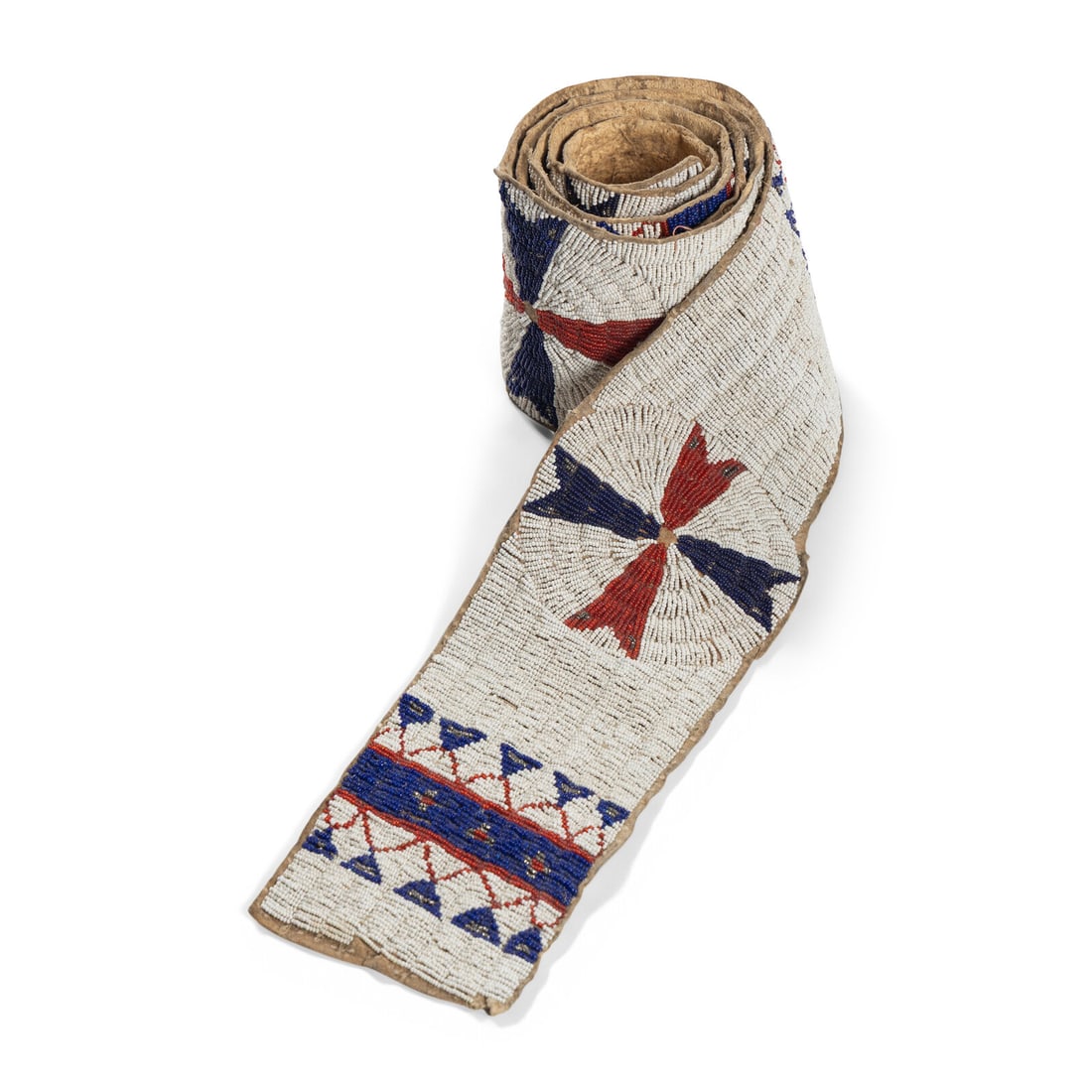 Sioux Beaded Hide Blanket Strip (1 of 2)