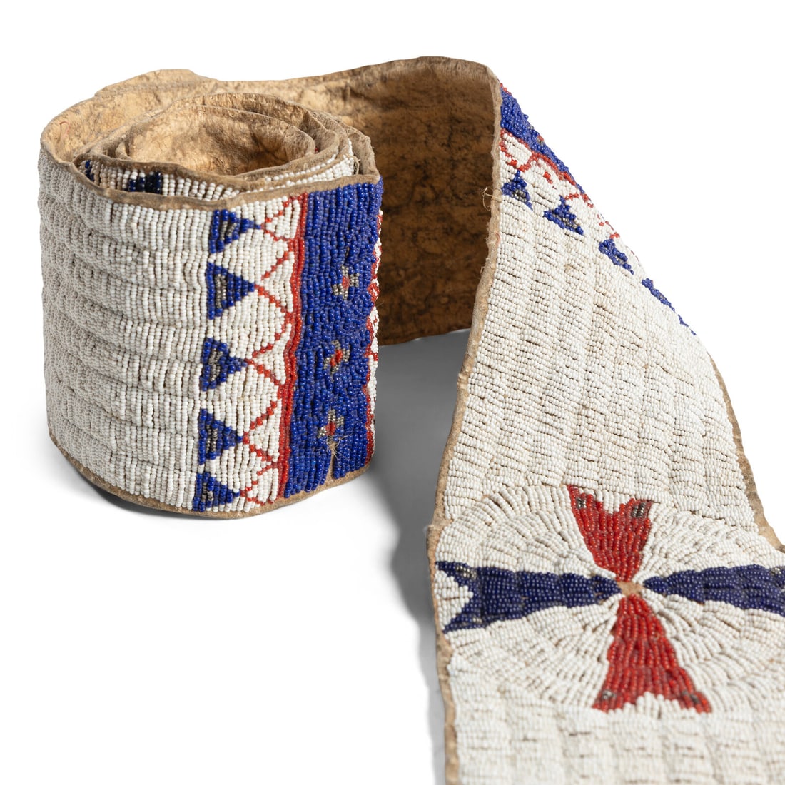 Sioux Beaded Hide Blanket Strip - 2