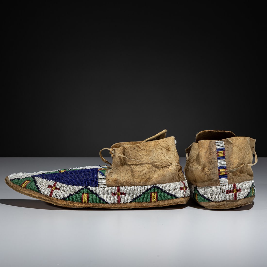 Sioux Beaded Hide Moccasins - 2