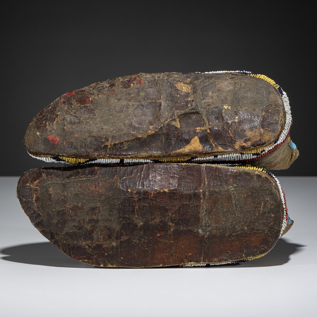 Sioux Beaded Buffalo Hide Moccasins - 3