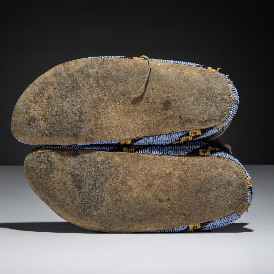 Sioux Beaded Buffalo Hide Moccasins - 3