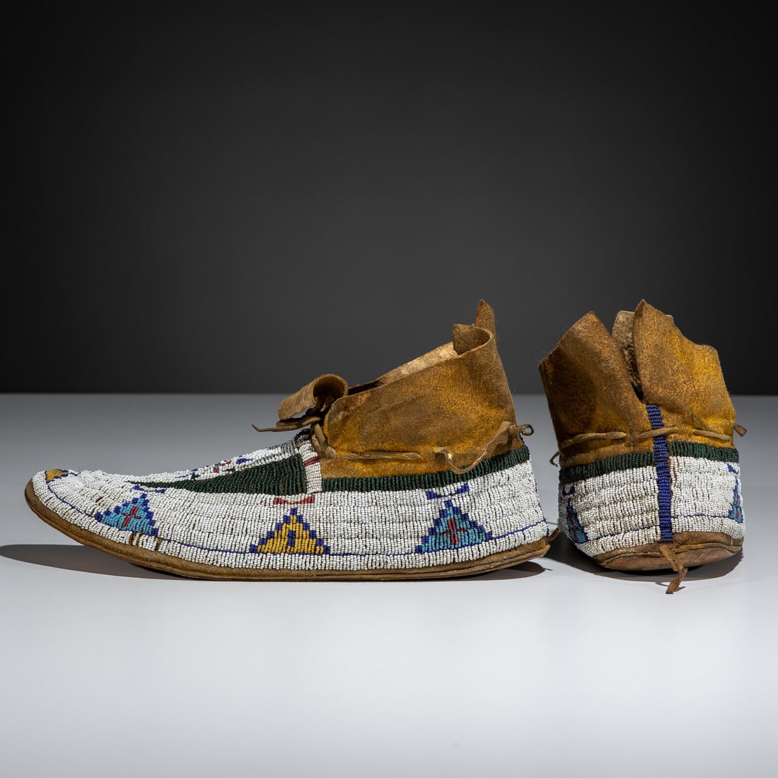 Cheyenne Beaded Hide Moccasins - 2