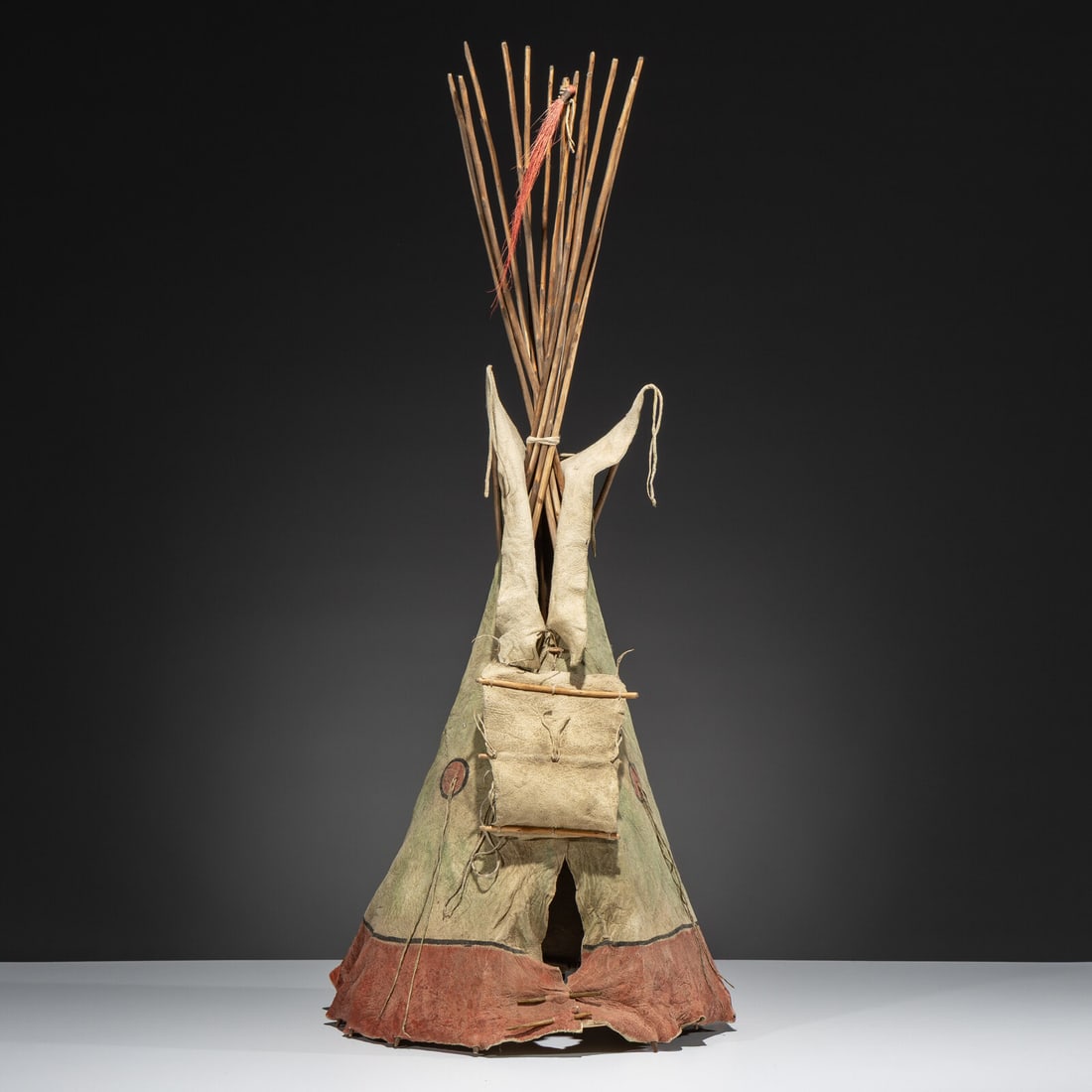 Plains Painted Hide Model Tipi - 2