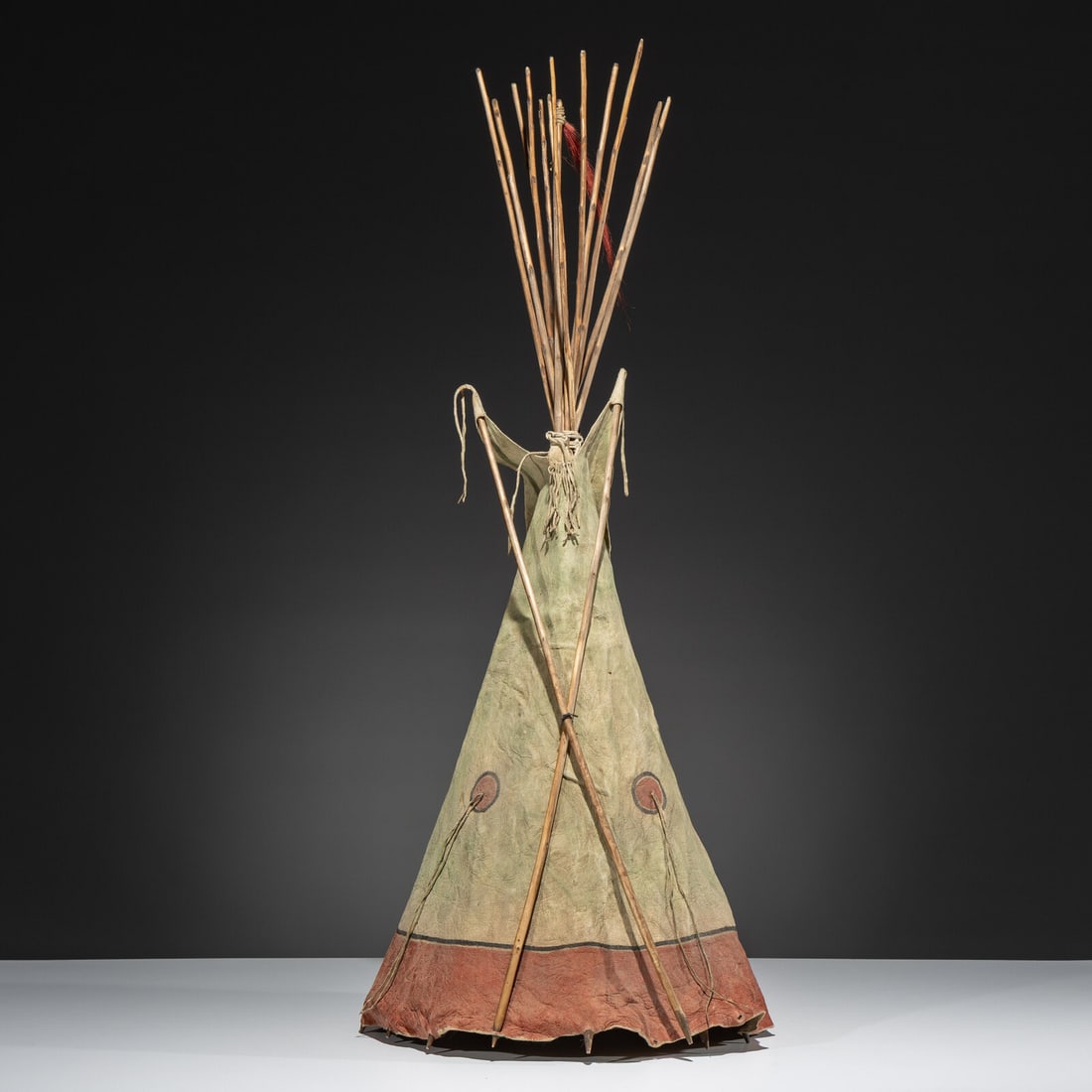 Plains Painted Hide Model Tipi - 4