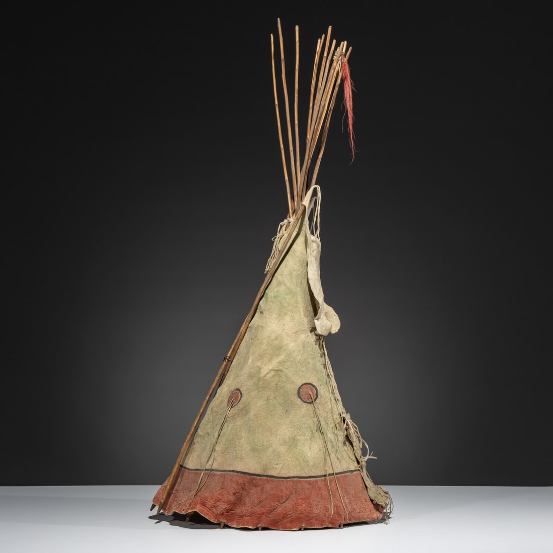 Plains Painted Hide Model Tipi - 5