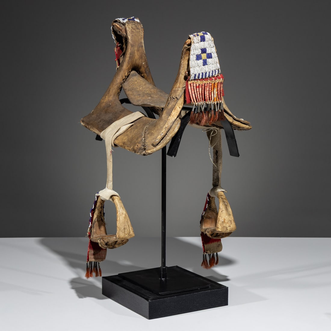 Sioux Child's Beaded Saddle Tree - 5