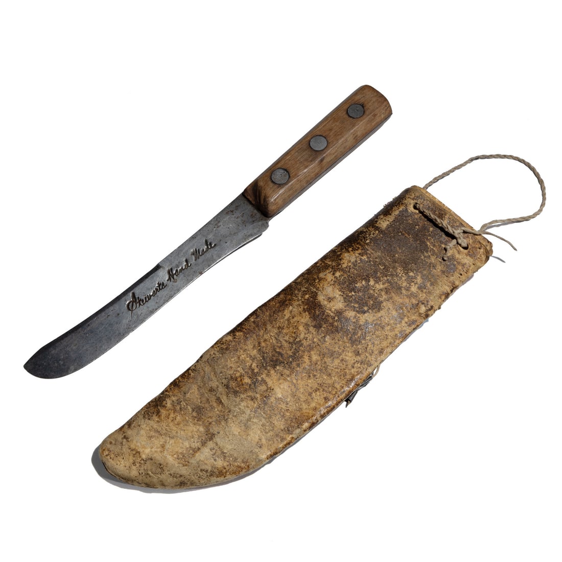 Sioux Beaded Buffalo Hide Knife Case - 2