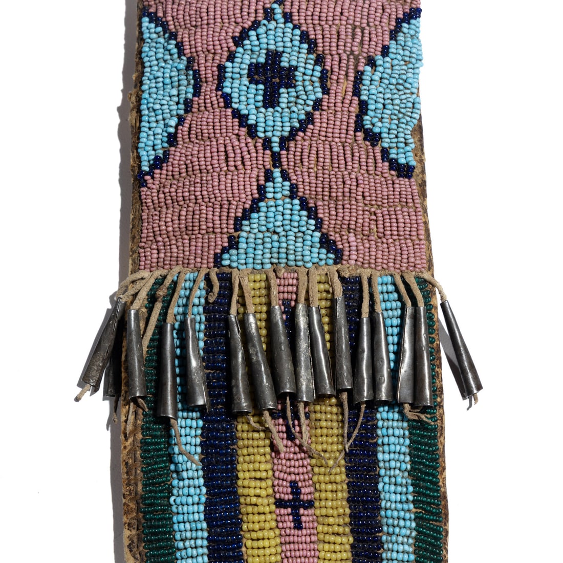 Sioux Beaded Buffalo Hide Knife Case - 4