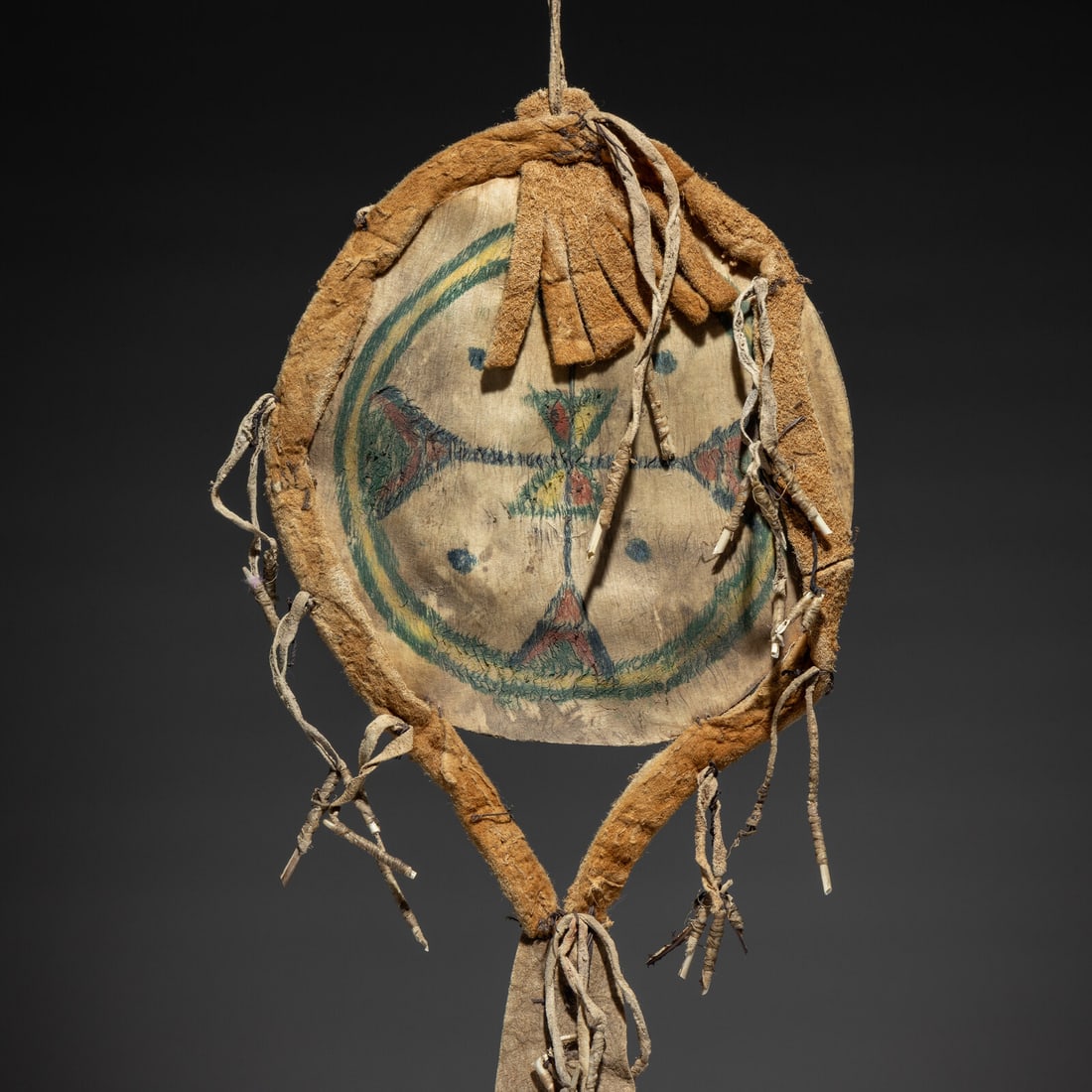 Arapaho Painted Parfleche Shield - 2