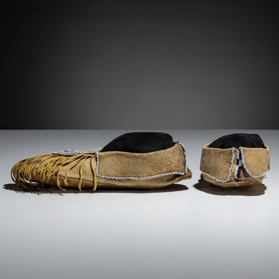 Comanche Beaded Hide Moccasins - 2