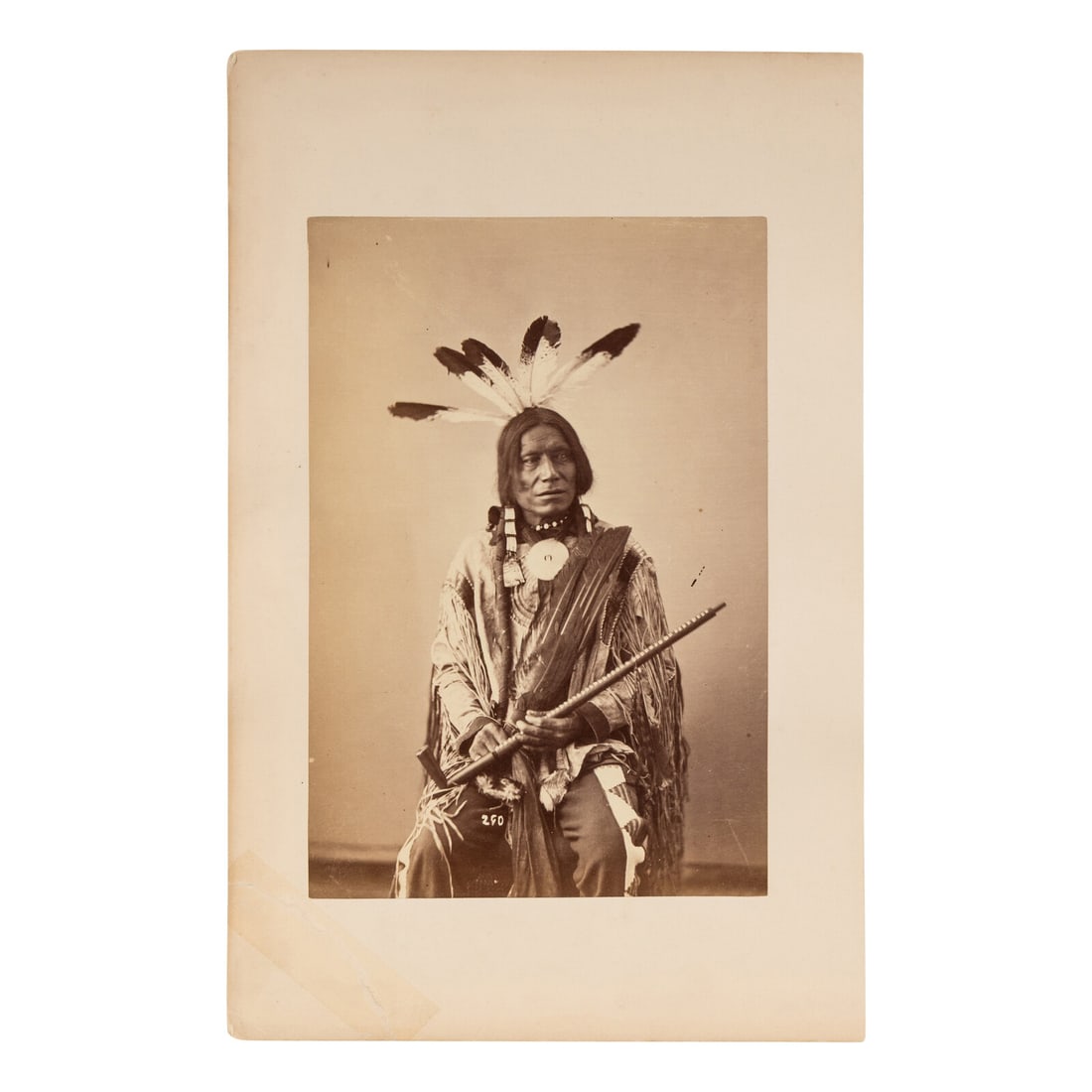Alexander Gardner (1821-1882) Red Lodge, Cut Head, Dakota, 1872: Alexander Gardner (1821-1882) Red Lodge, Cut Head, Dakota, 1872 albumen photograph 7 1/2 x 5 in. albumen photograph on 11 x 7 in. mount. Marked in the negative, "290." Unmarked but taken by Alexander