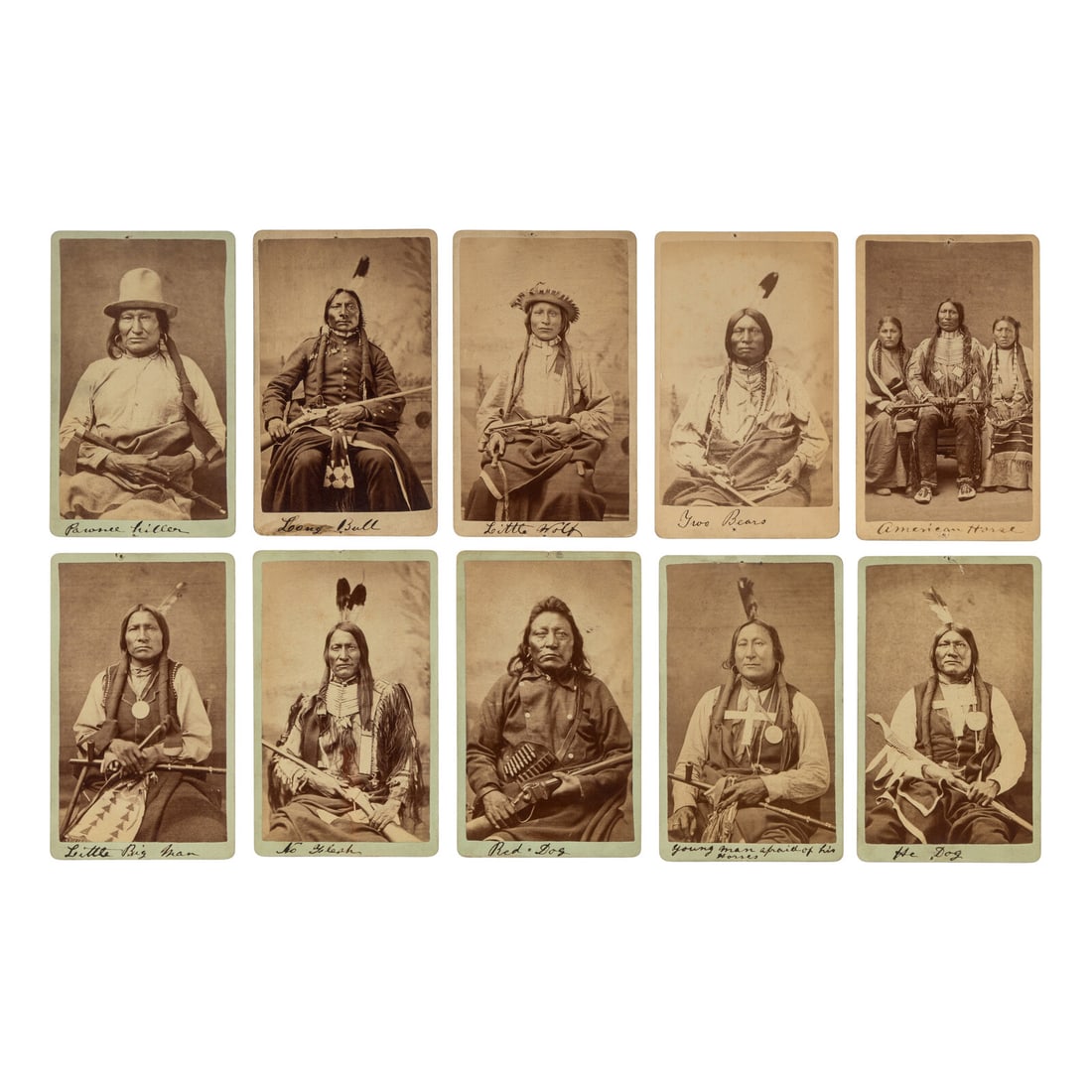 Mitchell and McGowan Sioux Chiefs and Warriors Taken at the Red Cloud Agency, ca 1877 (1 of 2)