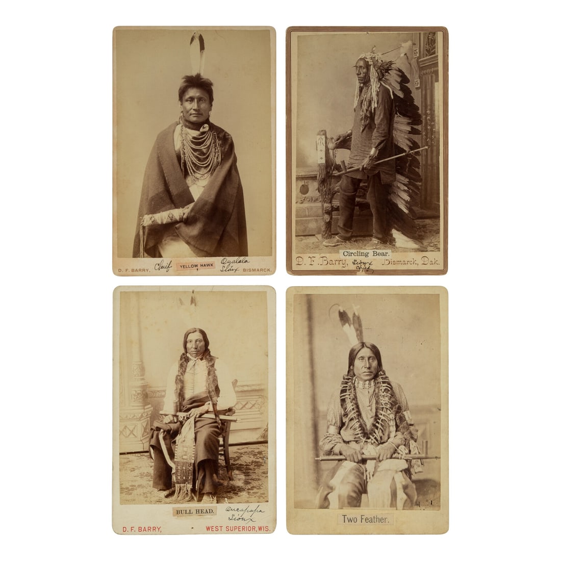 David F. Barry (1854-1934) Portraits of Sioux, including Bull Head and Circling Bear (1 of 2)