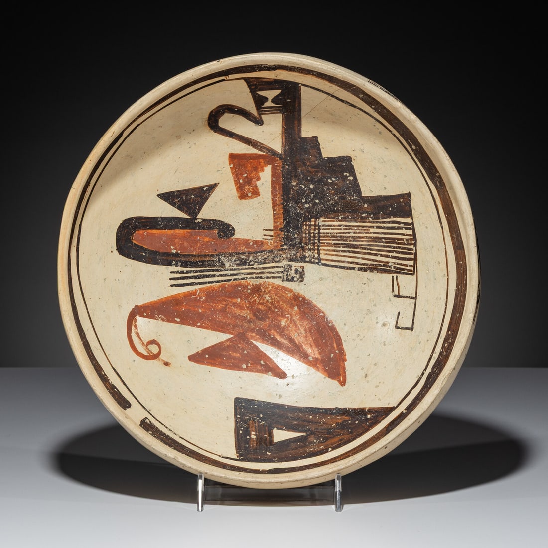 Ancestral Pueblo, Sikyatki Polychrome Pottery Bowl (1 of 4)