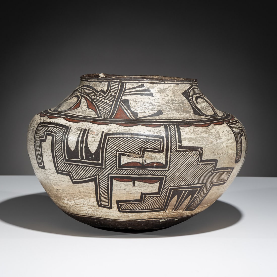 Zuni Polychrome Pottery Olla - 3