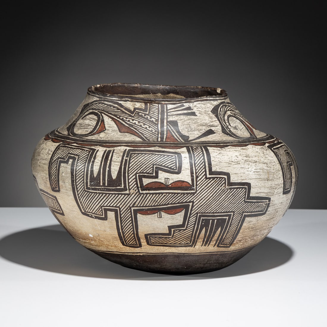 Zuni Polychrome Pottery Olla - 4