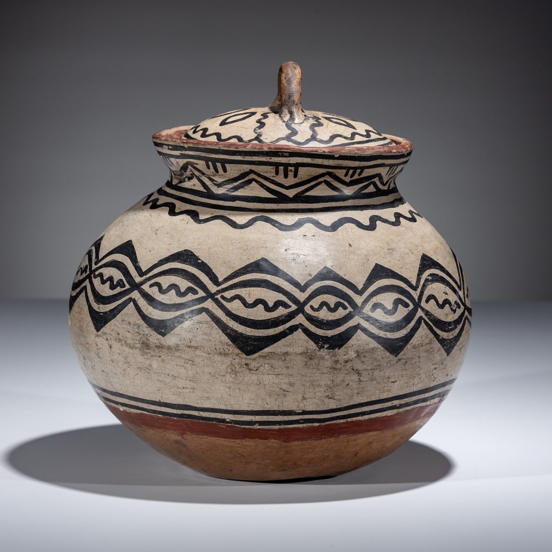 Tesuque Lidded Pottery Jar - 2