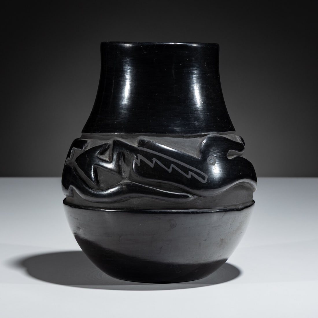 Margaret Tafoya (Santa Clara, 1904-2001) Blackware Pottery Jar (1 of 6)
