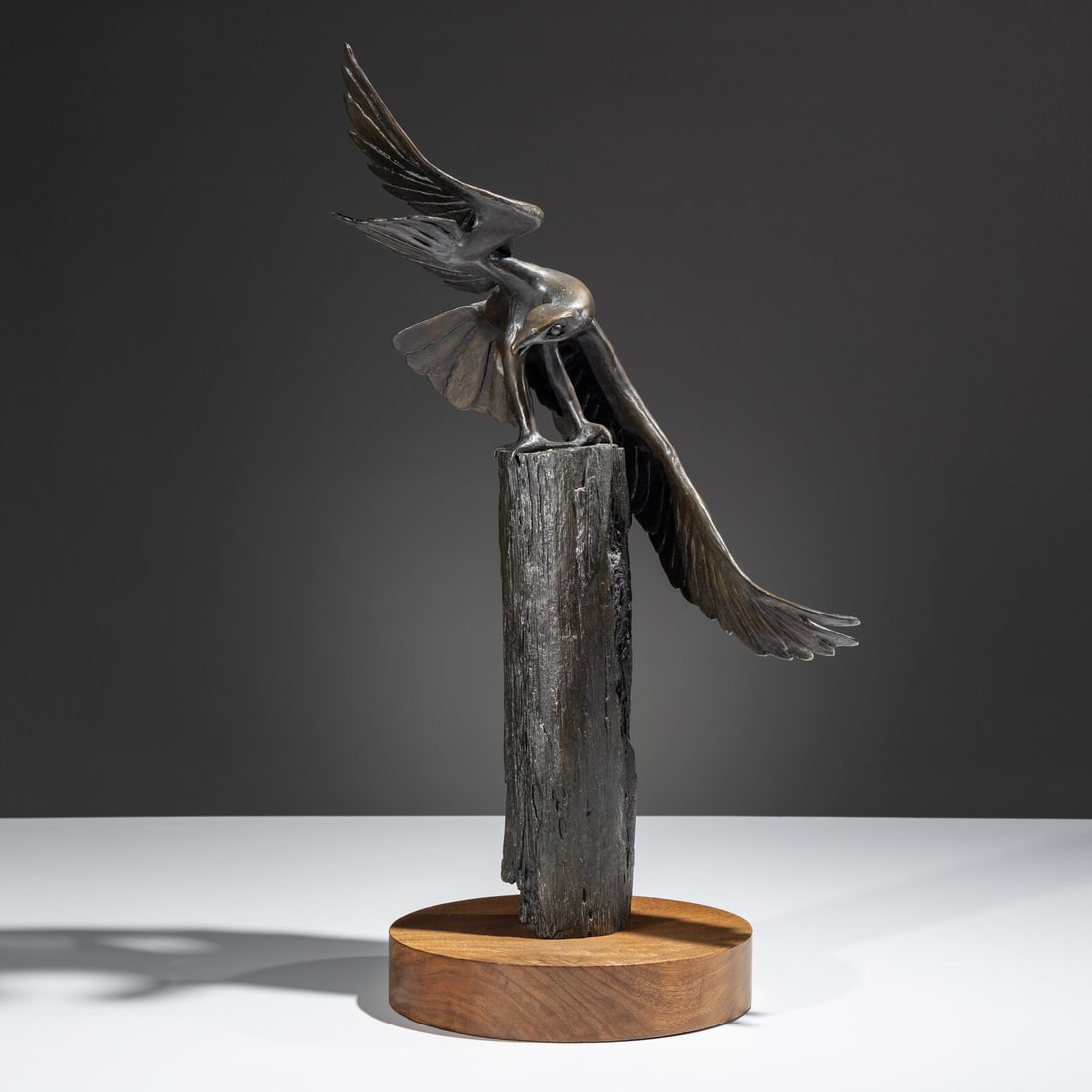 Michael Naranjo (Santa Clara, b. 1944) Golden Vision: Michael Naranjo (Santa Clara, b. 1944) Golden Vision bronze signed and editioned 4/15 on eagle's leg height 23 inches x width 16 inches This lot is located in Chicago.