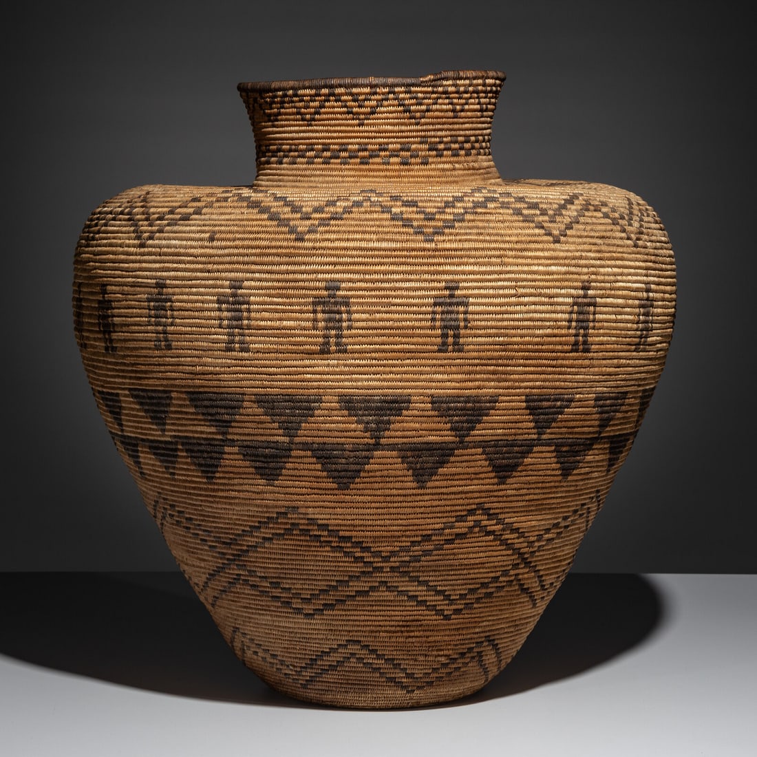 Western Apache Basketry Olla, with Human Figures - 2
