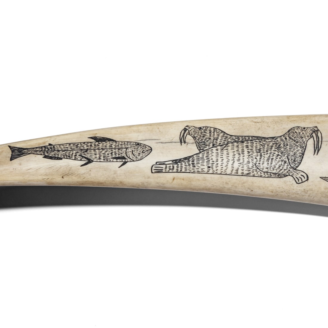 Alaskan Native Scrimshawed Cribbage Boards - 4