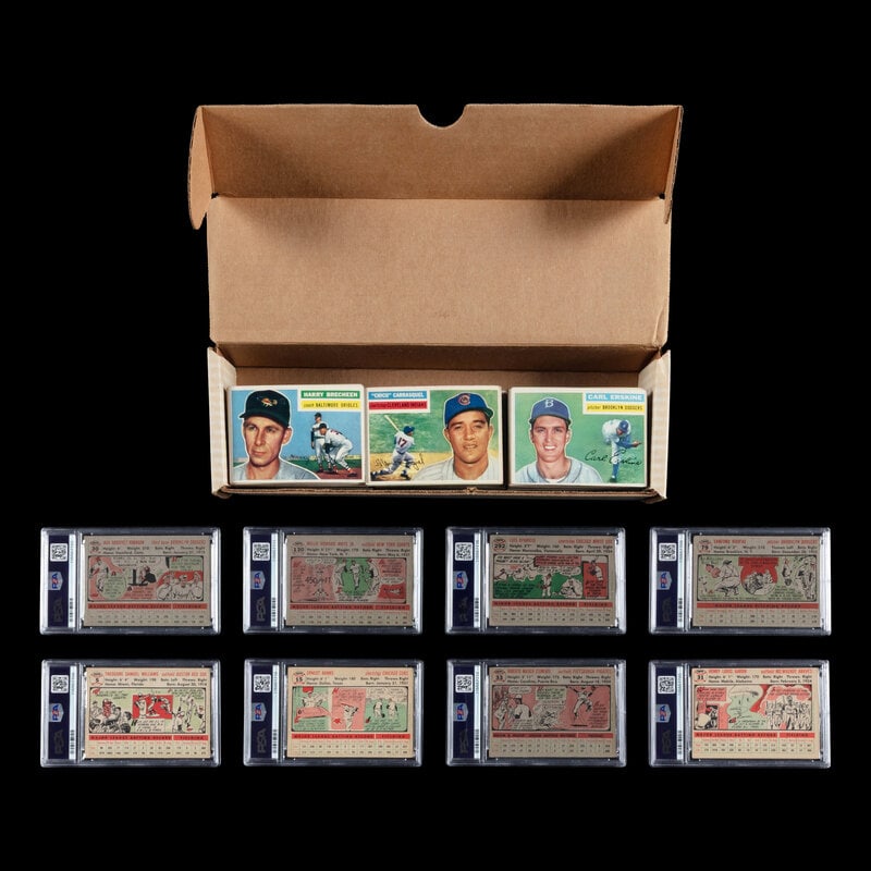 A Complete Set of 1956 Topps Baseball Cards (340/340) from The Collection of David Eisenhower - 2