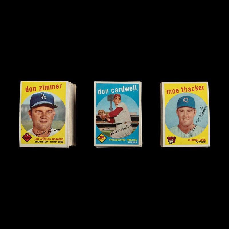 A Near Set of 1959 Topps Baseball Cards (550/572) from The Collection of David Eisenhower: Freeman’s is proud to offer selected highlights from the personal baseball card collection of David Eisenhower—historian, author, and Director of the Institute for Public Service at t
