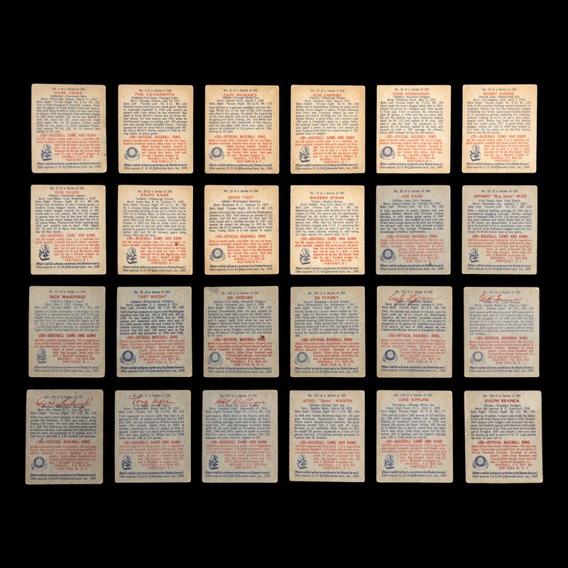 A Collection of 1949 Bowman Baseball Cards Including Multiple Hall of Famers - 2