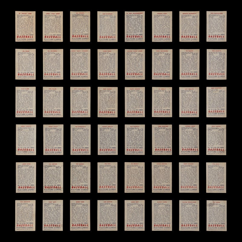 A Collection of 1951 Bowman Baseball Cards Including Multiple Hall of Famers (89) - 2