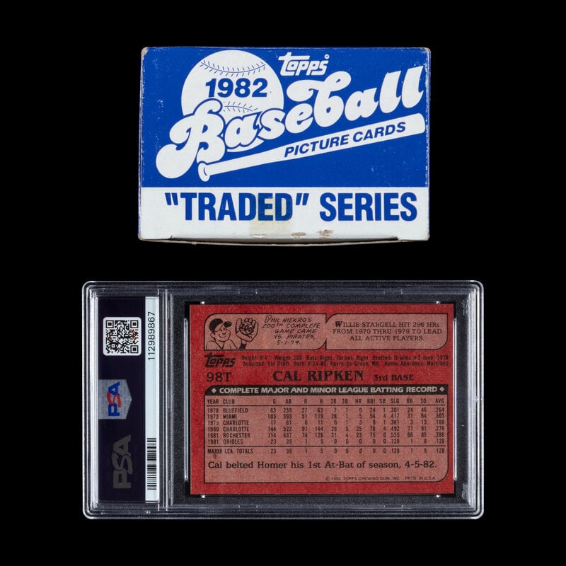 A 1982 Topps Traded Baseball Card Set With PSA 7 Cal Ripken Rookie Card No. 98T - 2