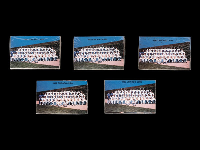 A Group of Five 1982 Chicago Cubs Red Lobster Factory Sealed Unopened Team Sets - Ryne Sandberg Rook: A Group of Five 1982 Chicago Cubs Red Lobster Factory Sealed Unopened Team Sets - Ryne Sandberg Rookie Cards Property from The Collection of Wrigley Field Head Scorekeeper Brian Helmus This lot is