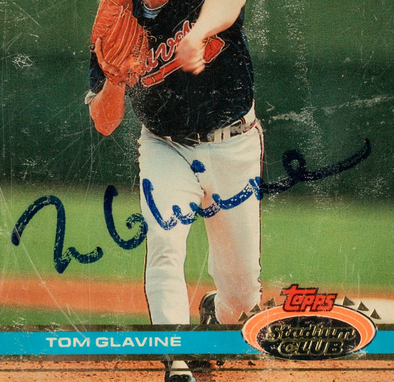 A Group of Greg Maddux and Tom Glavine Signed Autograph Baseball Cards (Beckett Authentication Servi - 3
