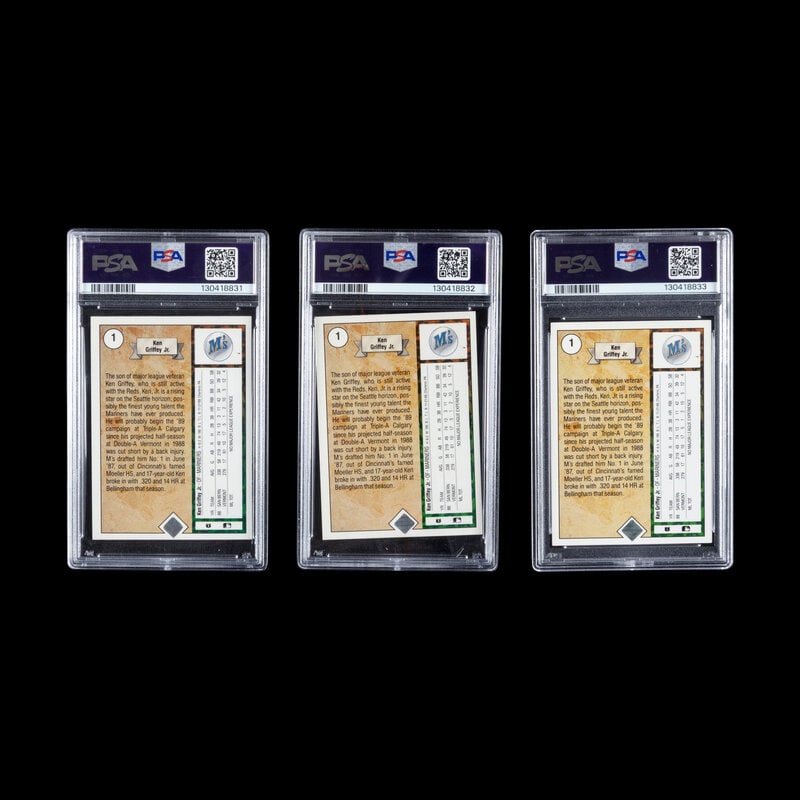 A Collection of PSA Graded 1989 Upper Deck Ken Griffey Jr. Rookie Baseball Cards - 2