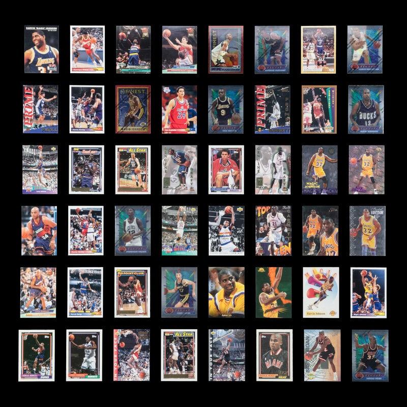 A Large Collection of 1990s NBA Hall of Fame Basketball Cards - 7