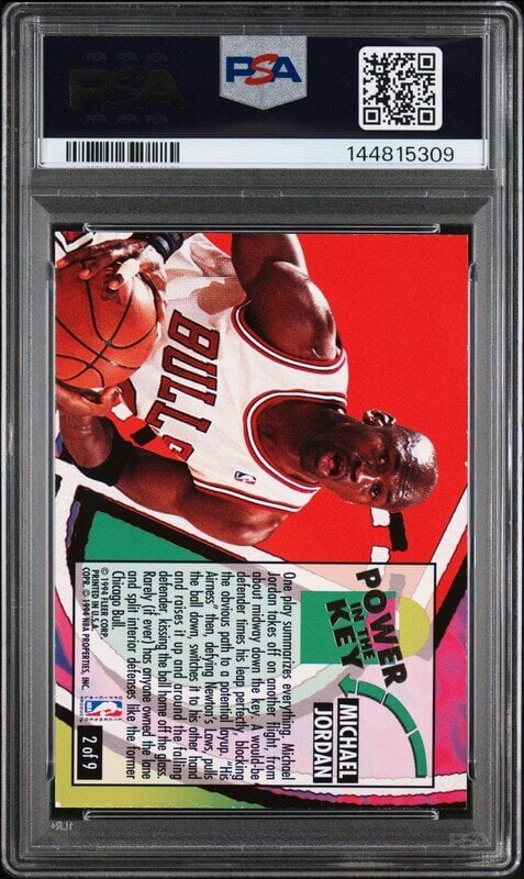A 1993-94 Fleer Ultra Michael Jordan Power In The Key Basketball Card No. 2 (PSA 7 NM) - 2