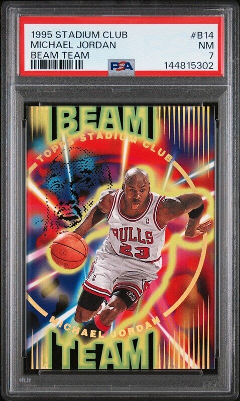 A 1995 Topps Stadium Club Beam Team Michael Jordan Basketball Card: A 1995 Topps Stadium Club Beam Team Michael Jordan Basketball Card 