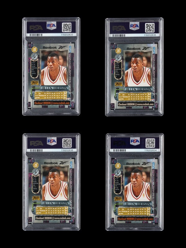 A Collection of PSA Graded 1997 Metal Universe Allen Iverson Reebok Basketball Cards No. 20 - 2